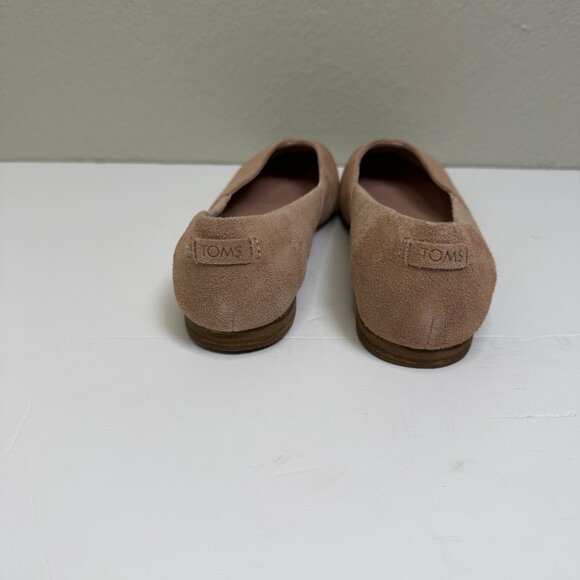 Toms Women's Pink Suede Jutti Neat Slip-On Almond Toe Ballet Flats Size 7.5W - Picture 5 of 11